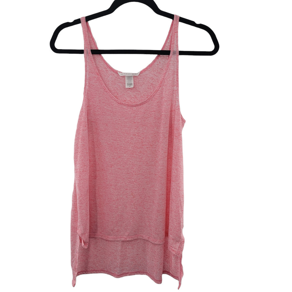 Victoria's Secret Heathered Pink Tank Top Size S Loungewear - Picture 1 of 5